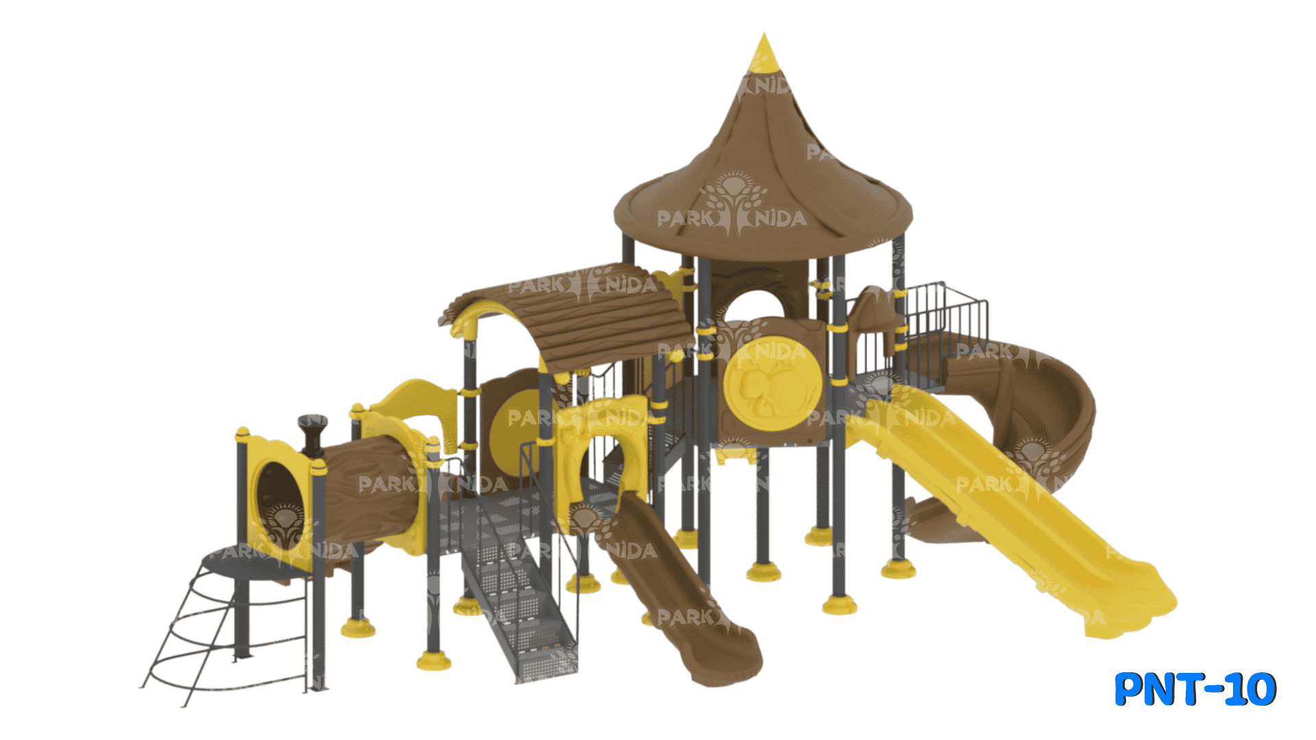 PNT-10 5-12 Yaş 5 Kaydıraklı Tünel Geçişli Çocuk Oyun Parkı