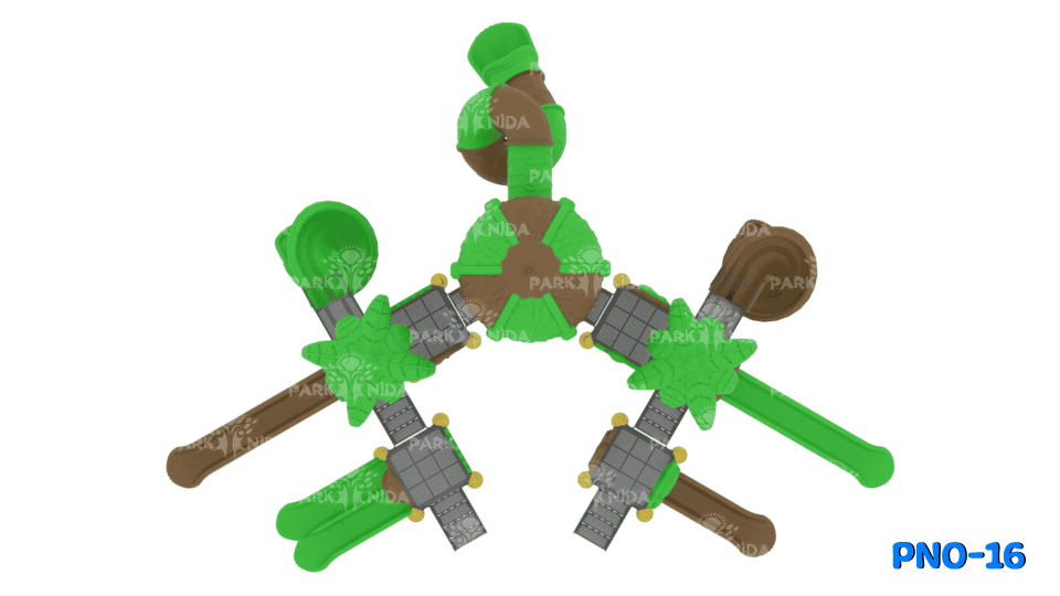 PNO-16 2-5 Yaş 7 Kaydıraklı Orman Temalı Çocuk Oyun Parkı