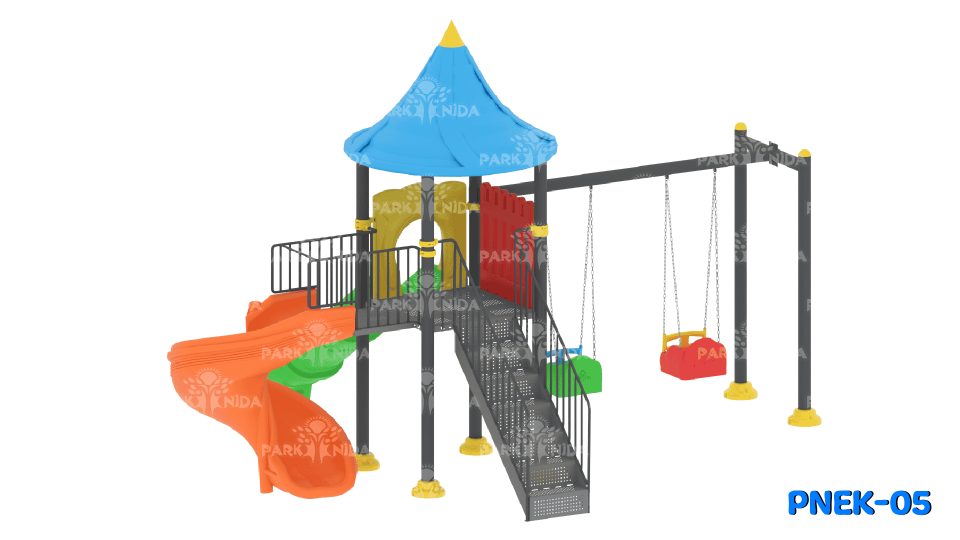 PNEK-05 5-12 Yaş 2 Kaydıraklı Salıncaklı Çocuk Oyun Parkı