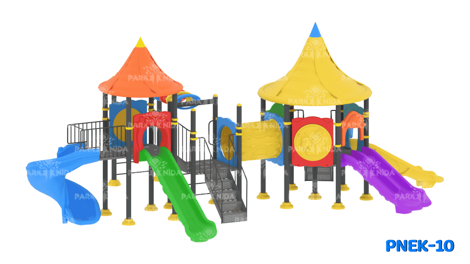 PNEK-10 5-12 Yaş 4 Kaydıraklı Çocuk Oyun Parkı