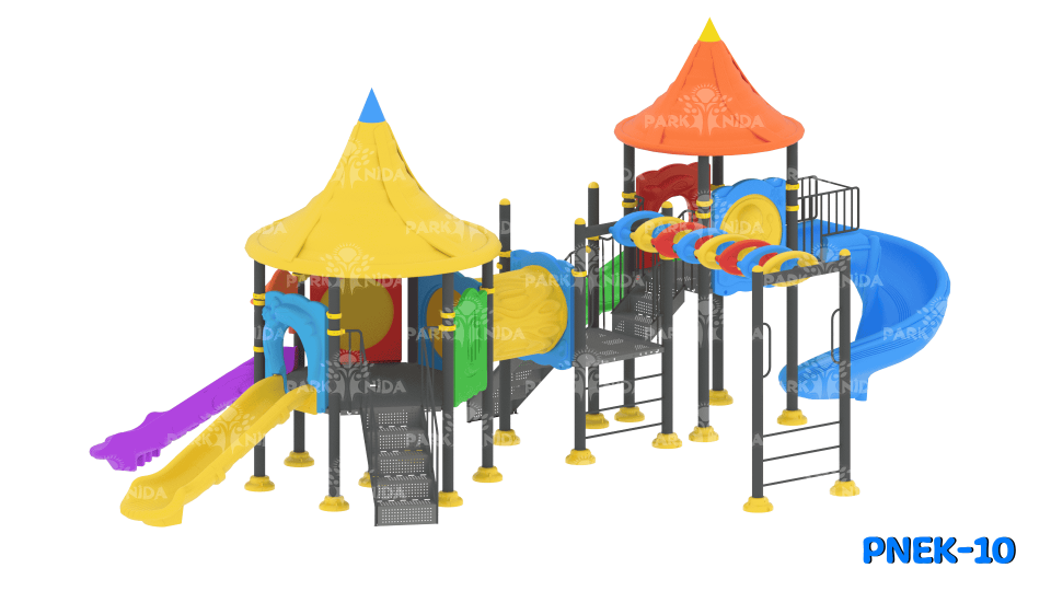 PNEK-10 5-12 Yaş 4 Kaydıraklı Çocuk Oyun Parkı