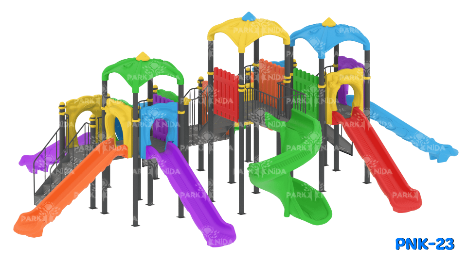 PNK-23 2-5 Yaş 6 Kuleli 7 Kaydıraklı Çocuk Oyun Parkı