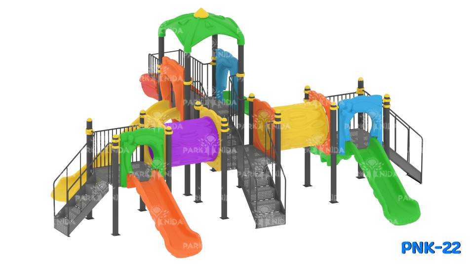 PNK-22 5-12 Yaş 4 Kuleli 5 Kaydıraklı Çocuk Oyun Parkı
