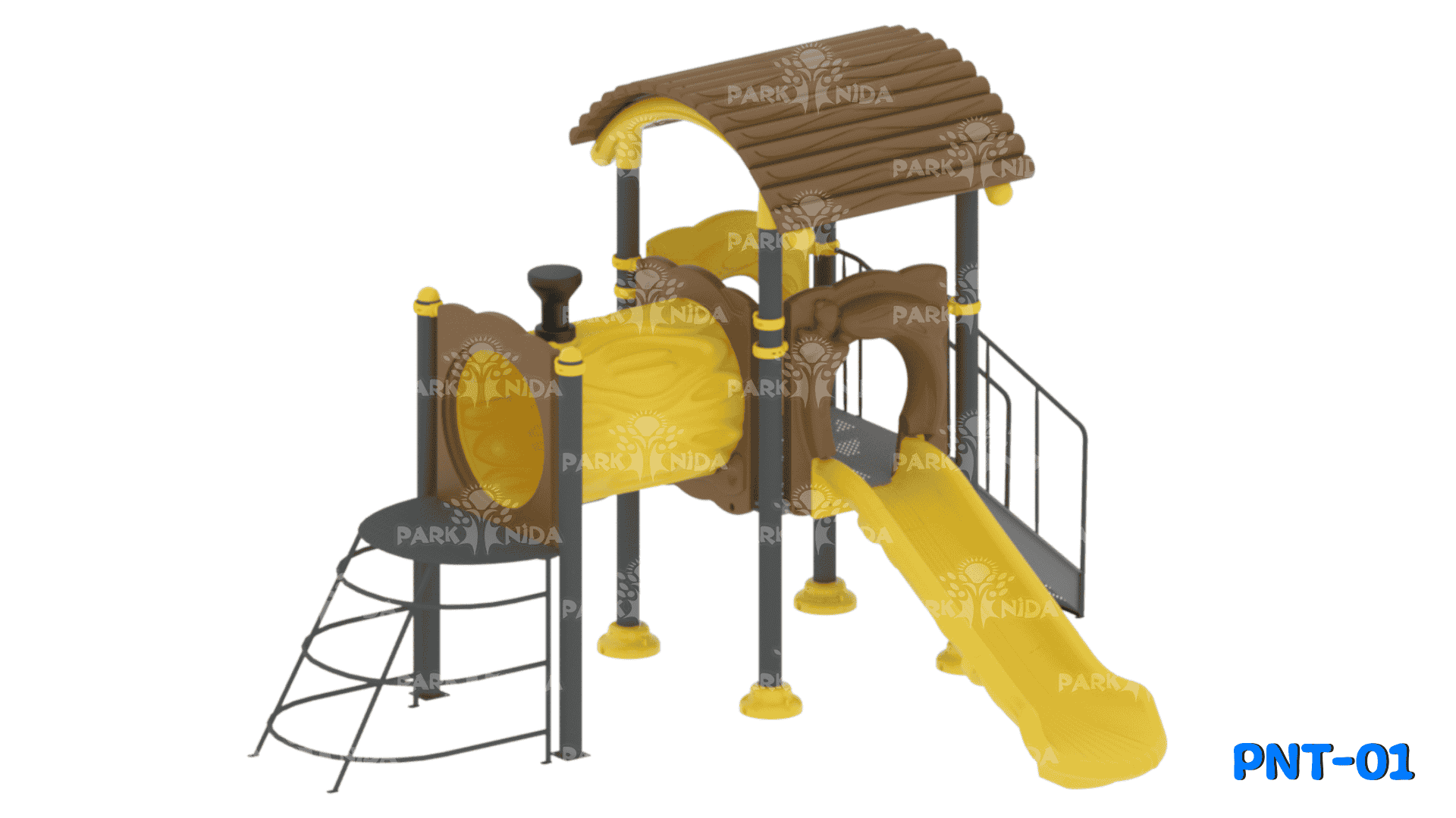 PNT-01 3-12 Yaş 2 Kaydıraklı Tünel Geçişli Çocuk Oyun Parkı