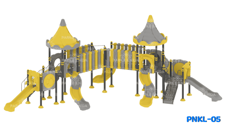 PNKL-05 5-12 Yaş 5 Kuleli 7 Kaydıraklı Kale Temalı Çocuk Oyun Parkı